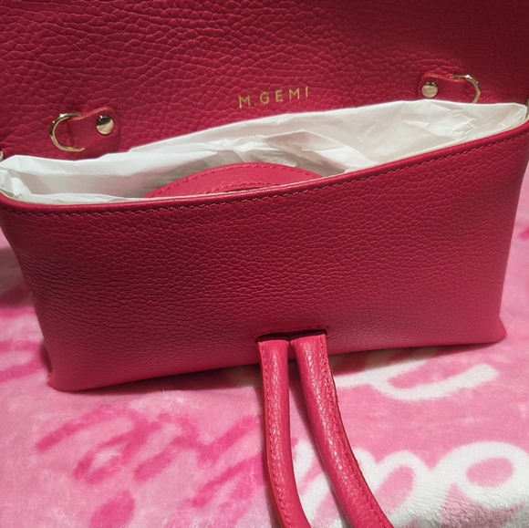 M. Gemi Pink The Francesca Convertible Crossbody NWOT - Picture 9 of 11